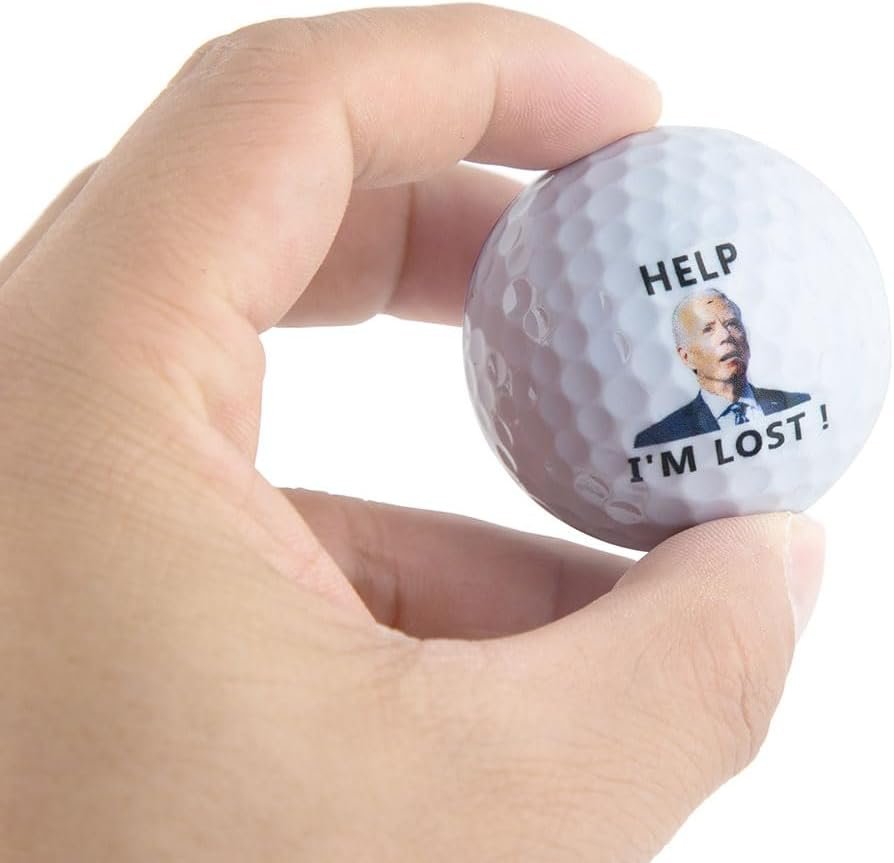 Lymhy 3 Pack Biden Golf Balls Funny Confused Joe Biden Help I'm Lost Cute Novelty Golf Balls Gifts 2 Lymhy 3 Pack Biden Golf Balls Funny Confused Joe Biden Help I'm Lost Cute Novelty Golf Balls Gifts - Image 2
