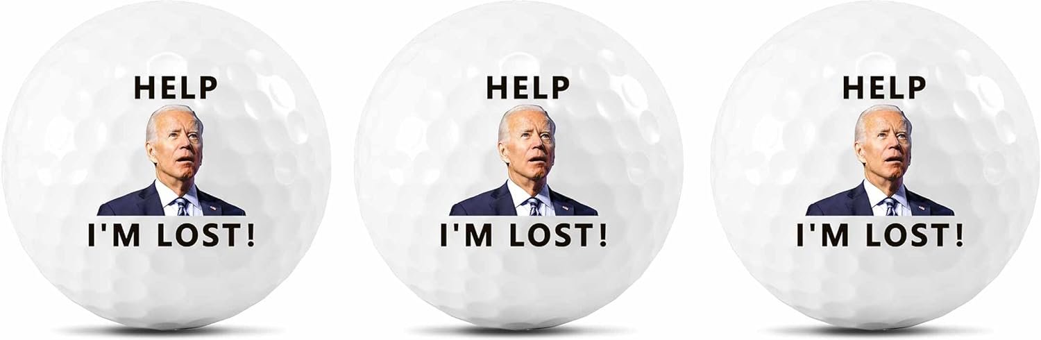 Lymhy 3 Pack Biden Golf Balls Funny Confused Joe Biden Help I'm Lost Cute Novelty Golf Balls Gifts 1 Lymhy 3 Pack Biden Golf Balls Funny Confused Joe Biden Help I'm Lost Cute Novelty Golf Balls Gifts