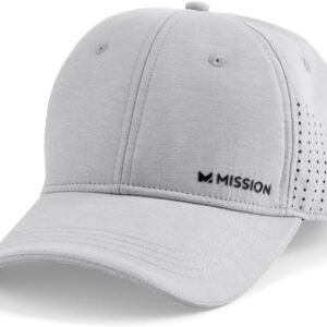 MISSION Cooling Vented Performance Hat Unisex One Size Cap for Workouts, Golf & Running, Sweat & Water Activated Technology