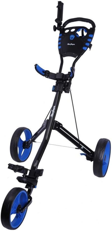 MacGregor Golf VIP 3 Wheel Golf Push Pull Cart - Foldable Lightweight Design with Foot Brake, Umbrella Holder and Drinks Holder 2 MacGregor Golf VIP 3 Wheel Golf Push Pull Cart - Foldable Lightweight Design with Foot Brake, Umbrella Holder and Drinks Holder - Image 2