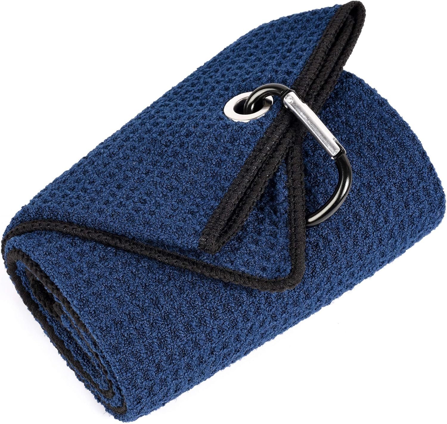 Mile High Life Tri-fold Golf Towel | Premium Microfiber Fabric | Waffle Pattern | with Heavy Duty Carabiner Clip | Golf Towel for Men and Women (NavyGolf Towel) 1 Mile High Life Tri-fold Golf Towel | Premium Microfiber Fabric | Waffle Pattern | with Heavy Duty Carabiner Clip | Golf Towel for Men and Women (NavyGolf Towel)
