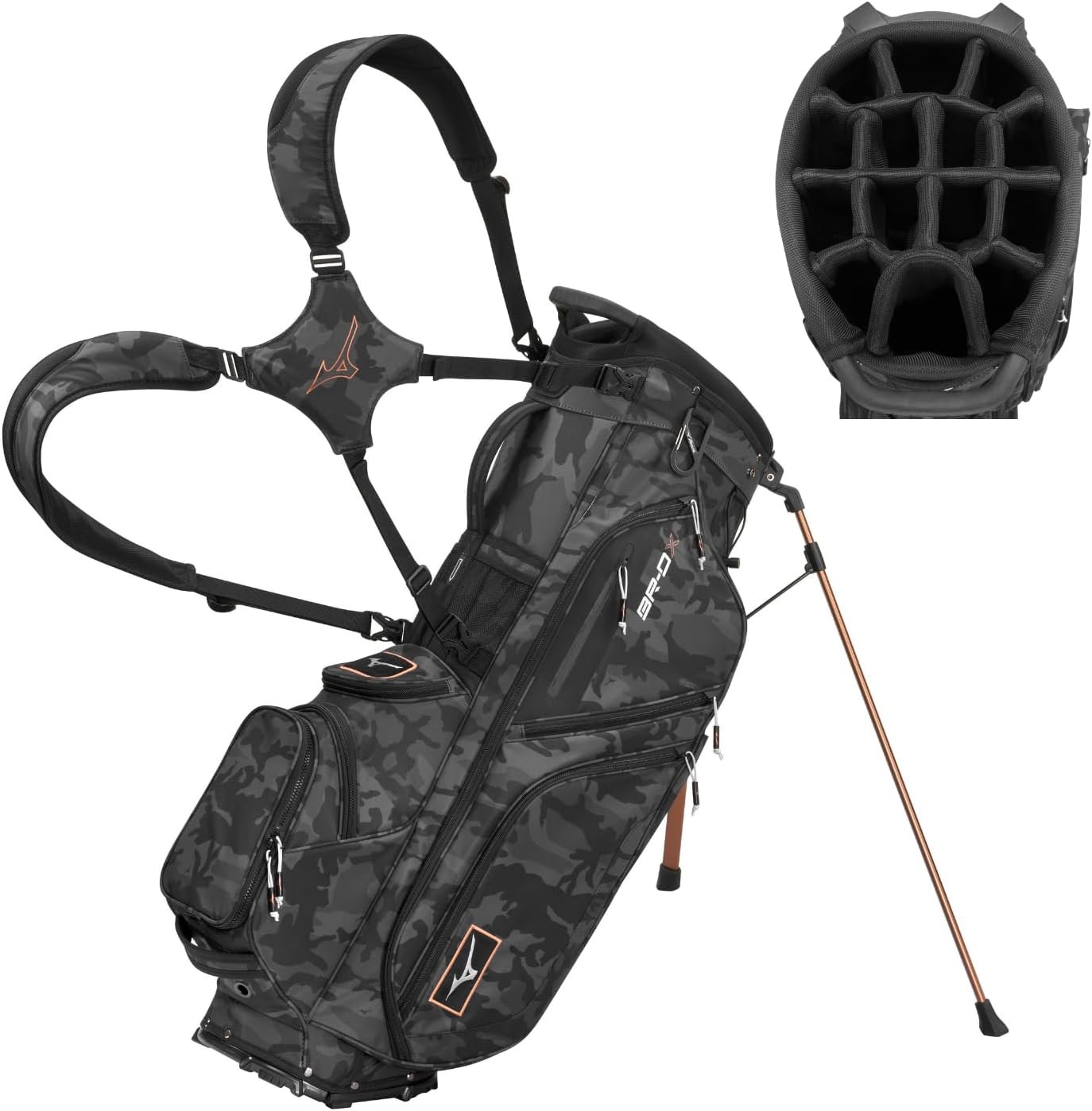 Mizuno BR-DX 14-Way Hybrid Stand Golf Bag 1 Mizuno BR-DX 14-Way Hybrid Stand Golf Bag