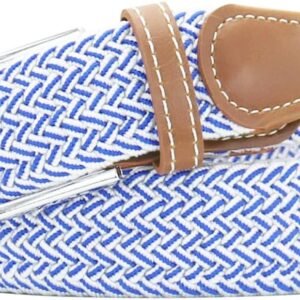 Multicolored Elastic Woven Golf Belts Casual Braided Stretch Belt for Men and Women