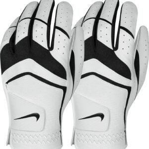 Nike Men's Dura Feel Golf Glove (2-Pack) (White), Large, Left Hand