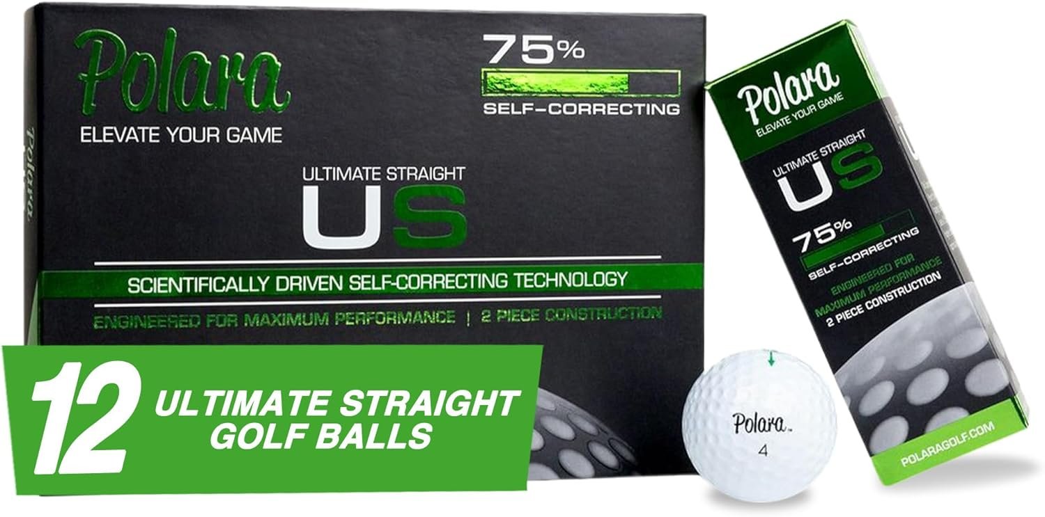 Polara Golf Self-Correcting Golf Balls – Soft Feel, Anti-Slice & Hook Correction, Exceeds USGA Limits, Dimple Pattern, High-Performance Balls for Men & Women – 1 Dozen 1 Polara Golf Self-Correcting Golf Balls – Soft Feel, Anti-Slice & Hook Correction, Exceeds USGA Limits, Dimple Pattern, High-Performance Balls for Men & Women – 1 Dozen
