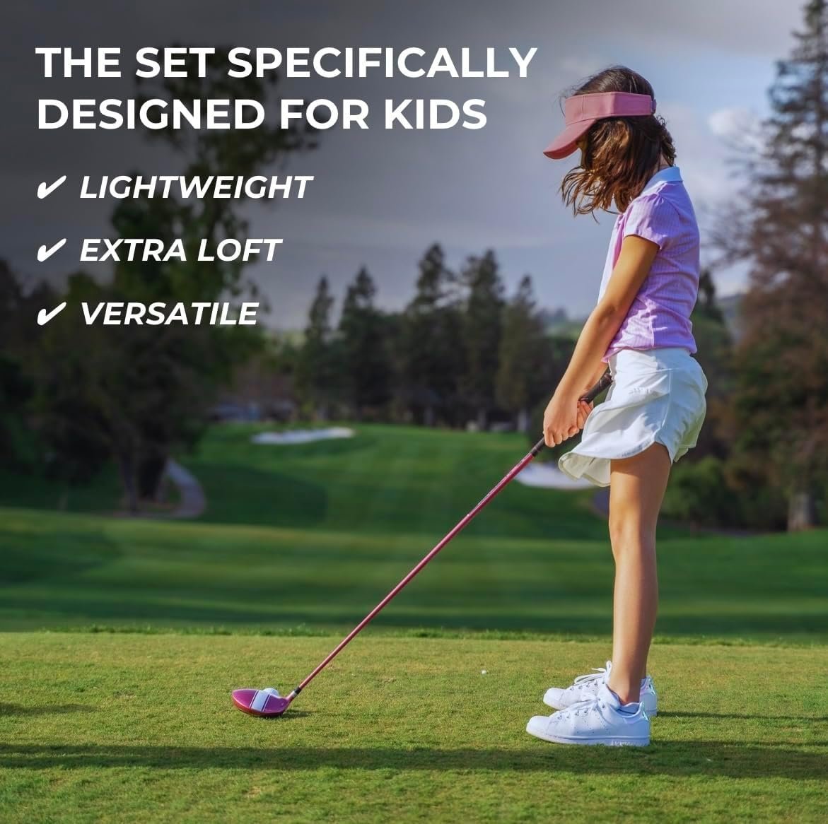 Precise XD-J Junior Golf Clubs Set – Right & Left Hand Options – Kids Golf Clubs for Ages 3-5, 6-8, 9-12 – Lightweight Graphite Shafts, Hybrid Club, Stand Bag – Boys & Girls Golf Set 2 Precise XD-J Junior Golf Clubs Set – Right & Left Hand Options – Kids Golf Clubs for Ages 3-5, 6-8, 9-12 – Lightweight Graphite Shafts, Hybrid Club, Stand Bag – Boys & Girls Golf Set - Image 2