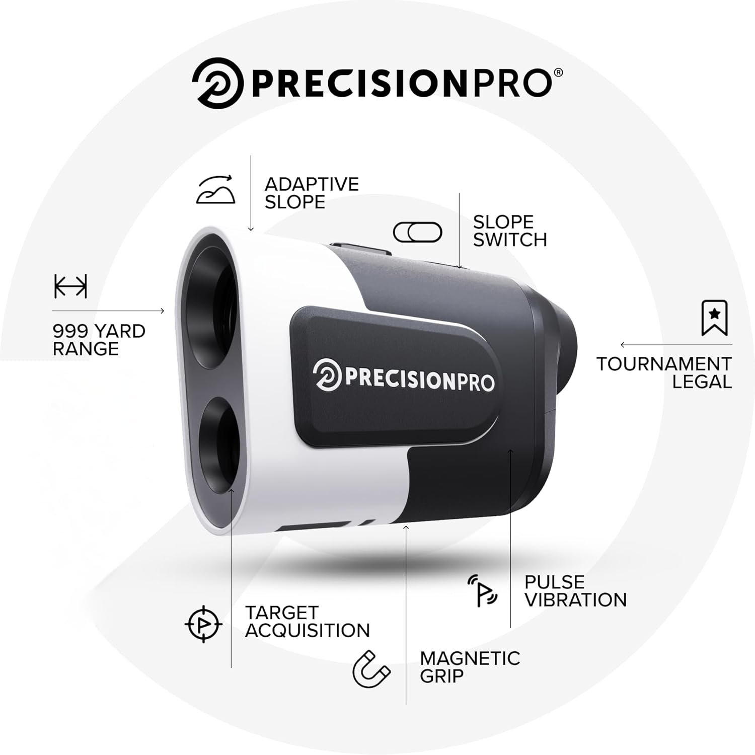 Precision Pro NX9 Golf Rangefinder with Slope Switch – 900 Yards Laser Range Finder, Flag Lock Vibration, 6X Magnification, Magnetic Cart Mount, Tournament Legal 2 Precision Pro NX9 Golf Rangefinder with Slope Switch – 900 Yards Laser Range Finder, Flag Lock Vibration, 6X Magnification, Magnetic Cart Mount, Tournament Legal - Image 2