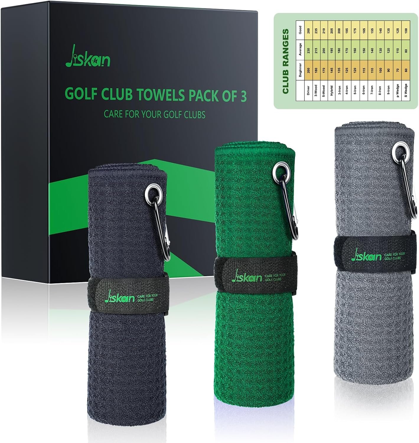 Pro Golf Towel Microfiber Golf Towel for Golf Bags (16" X 16") with Hook, Loop Fastener and Gift Box, Essentials Golf Accessories for Men, Golf Gifts for Men/Women 2 Pro Golf Towel Microfiber Golf Towel for Golf Bags (16" X 16") with Hook, Loop Fastener and Gift Box, Essentials Golf Accessories for Men, Golf Gifts for Men/Women - Image 2