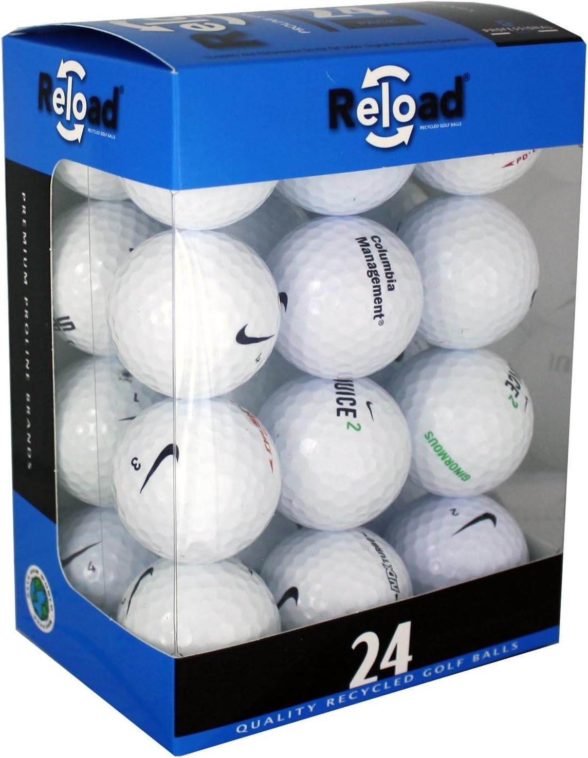 Reload Recycled Golf Balls (24-Pack) of Nike Golf Balls, White, One Size 1 Reload Recycled Golf Balls (24-Pack) of Nike Golf Balls, White, One Size