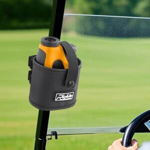 Roykaw Golf Rangefinder Pouch Mount for Golf Cart, Laser Rangefinder Pouch Holder, Golf Push Cart Range Finder Holder, No Drilling Required, Firmly & Suitable Small Items