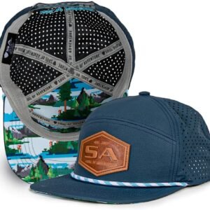 S A New Company Flatbill Performance Snapback Hat | Water-Resistant Baseball Cap for Men & Women