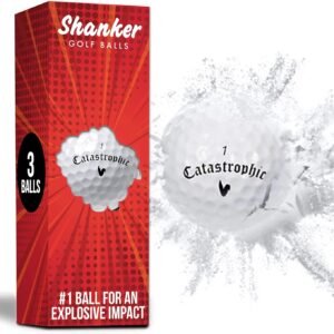 Shanker Golf Exploding Balls - Prank Balls That Explode on Impact - Funny Joke for Golfers (Sleeve of 3, Novelty)