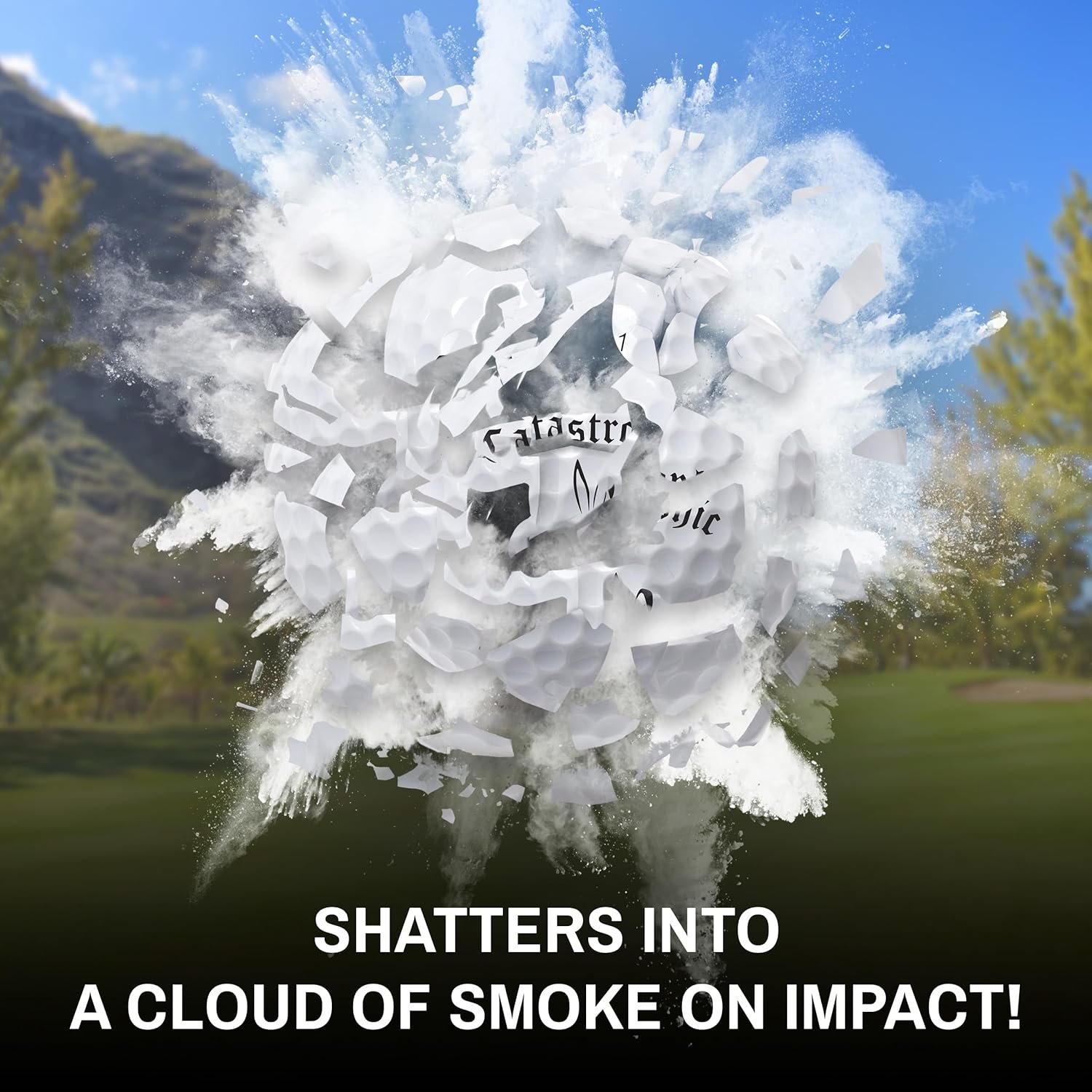 Shanker Golf Exploding Balls - Prank Balls That Explode on Impact - Funny Joke for Golfers (Sleeve of 3, Novelty) 2 Shanker Golf Exploding Balls - Prank Balls That Explode on Impact - Funny Joke for Golfers (Sleeve of 3, Novelty) - Image 2