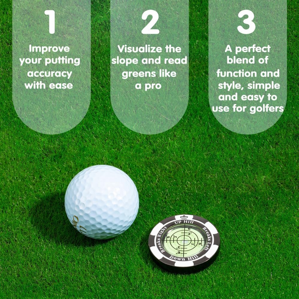 SlopeMaster ProGreen Reader - Golf Ball Marker with High Precision Green Reading Aid Golf Accessories for Men Women 2 SlopeMaster ProGreen Reader - Golf Ball Marker with High Precision Green Reading Aid Golf Accessories for Men Women - Image 2