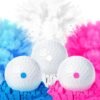 THIODOON 3 Pack Exploding Balls for Golf Party Gender Reveal Prank Funny Joke for Golfers - 3 Piece Set (3 White/Blue & Pink & White)
