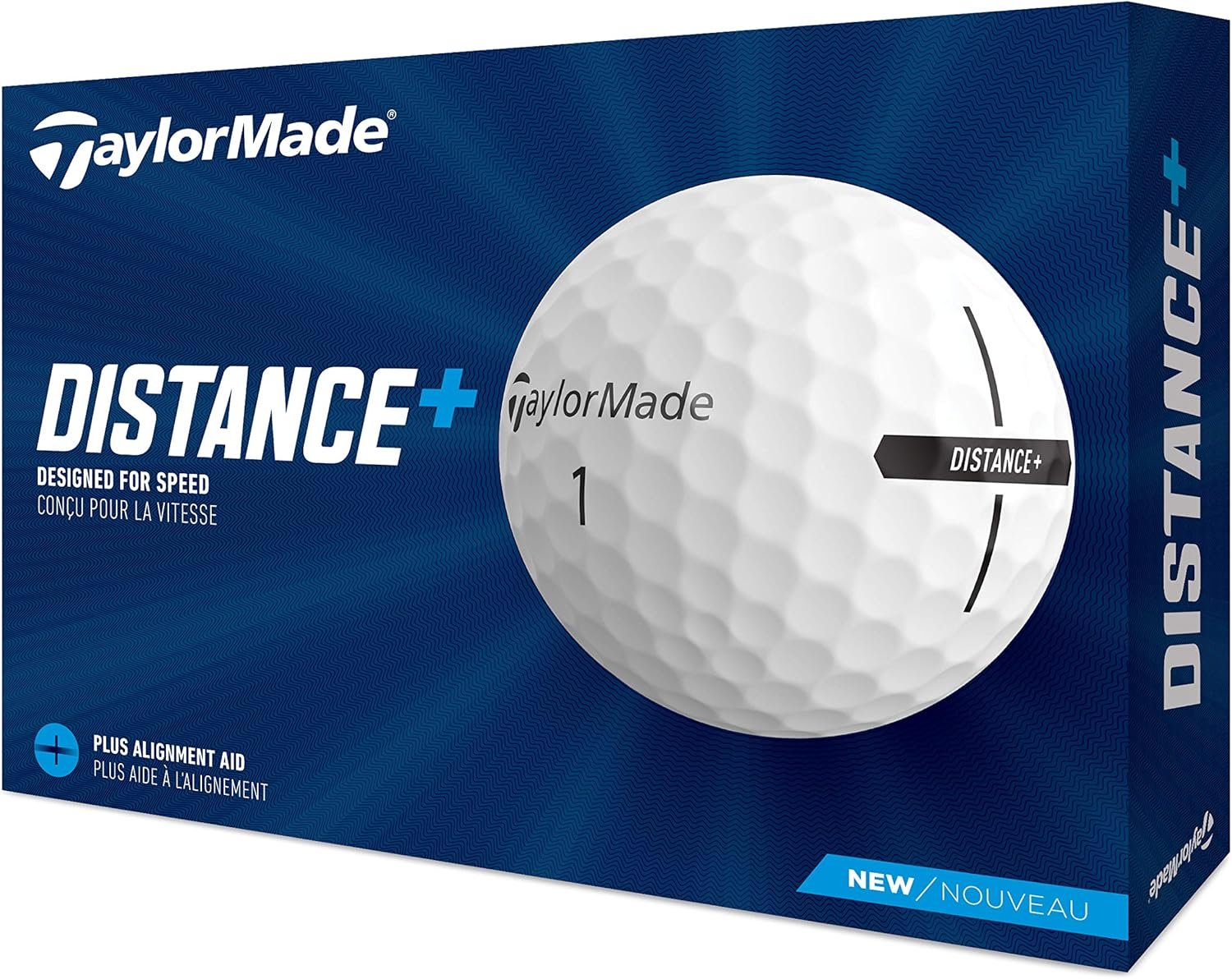 TaylorMade Distance+ Yellow Golf Balls 1 TaylorMade Distance+ Yellow Golf Balls