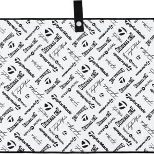 TaylorMade Golf Logo Microfiber CART Towel, Black, 15"X 24"