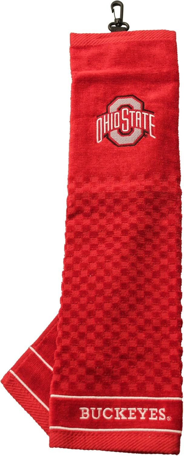 Team Golf NCAA Embroidered Golf Towel, Checkered Scrubber Design, Embroidered Logo 1 Team Golf NCAA Embroidered Golf Towel, Checkered Scrubber Design, Embroidered Logo