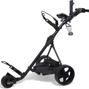 The Weekender Electric Golf Cart, Packed with Drink Holder, Umbrella Holder, Scorecard Holder, Black