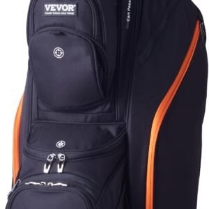 VEVOR Golf Cart Bag with 14 Way Organizer Divider Top, Premium Cart Bag with Stand, Durable Golf Bags with Handles & Dust Cover & Detachable Dual Strap for Men & Women