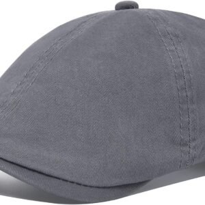 VOBOOM Cotton Washing Flat Cap Cabbie Hat Gatsby Ivy Irish Hunting Newsboy