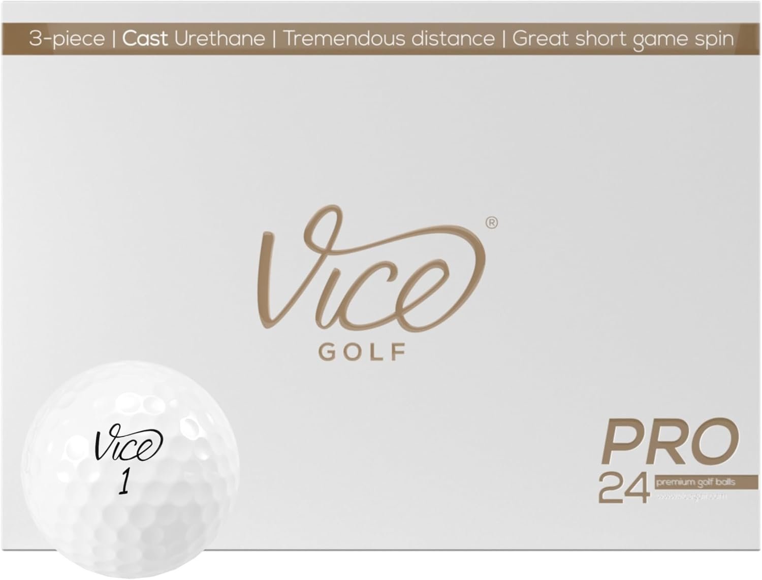 Vice Pro White Golf Balls 1 Vice Pro White Golf Balls