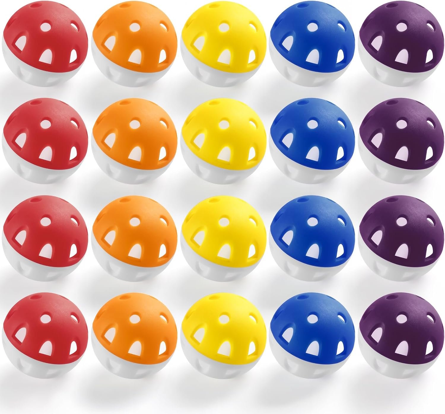 Wear-Resistant Practice Golf Balls (20 Pack), High Visibility for Easy Tracking, Limited-Flight, Golf Balls Design, Indoor & Outdoor 2 Wear-Resistant Practice Golf Balls (20 Pack), High Visibility for Easy Tracking, Limited-Flight, Golf Balls Design, Indoor & Outdoor - Image 2