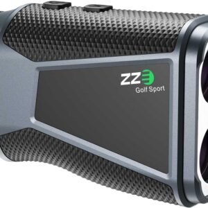 ZZE Golf Laser Rangefinder Solar Powered, 1200 Yards 7X Magnification Rechargeable Range Finder Golfing Accessory with Slope Compensation Flag Pole Locking Vibration Magnet Stripe