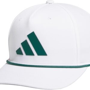 adidas Men's Midrange Structured High-Crown Slight Pre Curve Brim Adjustable Fit Snapback Hat with Retro Rope Cording Detail